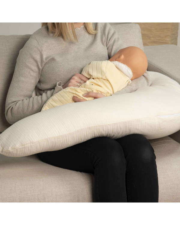 Coussin d'allaitement gaz de coton