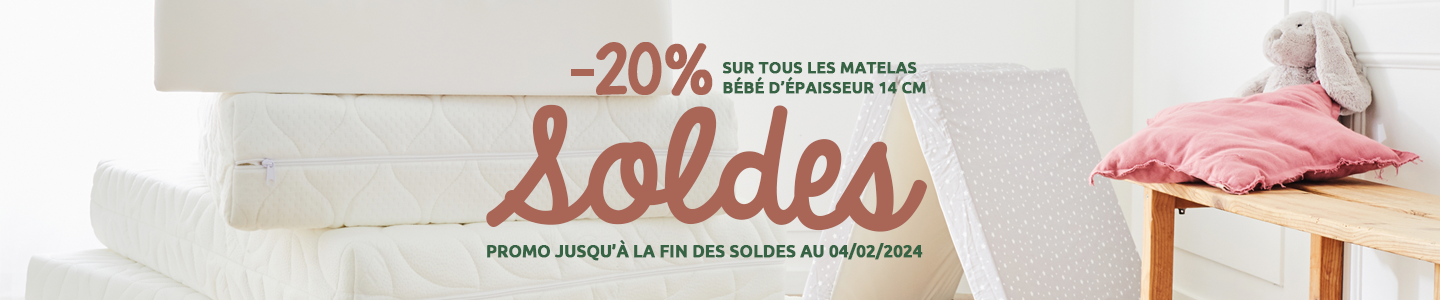 Matelas bébé - lit enfant - Fabrication Française - Babysom